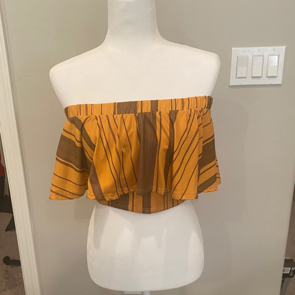 Mustard and black bandeau